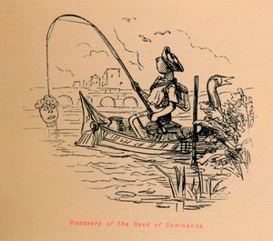 Odkrycie głowy Summanusa, 1852 autorstwa John Leech