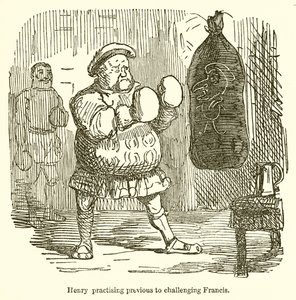 Henry Praktykujący przed wyzwaniem Franciszka autorstwa John Leech
