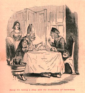 Henryk VII siekający z arcybiskupem Canterbury, 1897. autorstwa John Leech