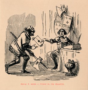 Henryk V. wysyła przyjaciela do Delfina, ok. 1860, ok. 1860 autorstwa John Leech
