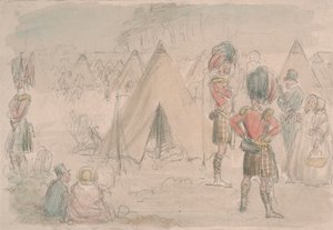 Pułk Górski w Obozie autorstwa John Leech