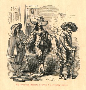 Jego Łaskawa Wysokość Karol I, pożyczanie pieniędzy, 1897. autorstwa John Leech