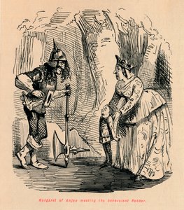 Margaret of Anjou spotykająca życzliwego Złodzieja, autorstwa John Leech