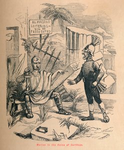 Mariusz w ruinach Kartaginy, 1852 autorstwa John Leech