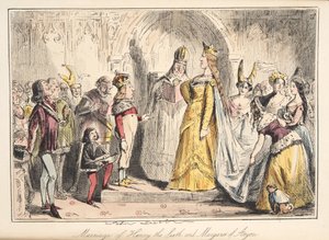 Małżeństwo Henryka VI z Małgorzatą Anjou, z The Comic History of England, wyd. 1864 (akwaforta ręczna)