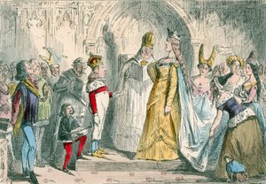 Małżeństwo Henryka Szóstego i Małgorzaty Andegaweńskiej autorstwa John Leech