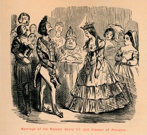 Małżeństwo Jego Królewskiej Mości Henryka III i Eleonory Prowansalskiej, ok. 1860, ok. 186 autorstwa John Leech