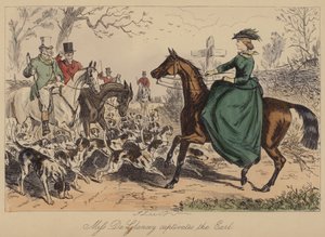 Panna De Glancey urzeka hrabiego autorstwa John Leech