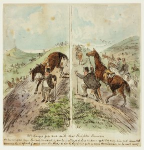 Pan Briggs wychodzi z Brighton Harriers autorstwa John Leech