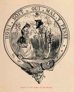 Pochodzenie Orderu Podwiązki, ok. 1860, ok. 1860 autorstwa John Leech