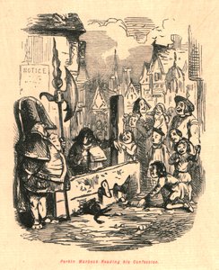 Perkin Warbeck czytający swoją spowiedź, 1897. autorstwa John Leech