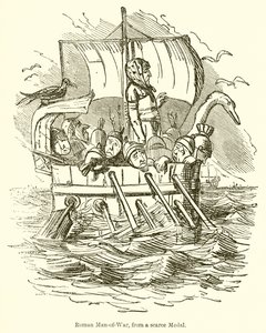 Rzymski człowiek wojny, z rzadkiego medalu autorstwa John Leech