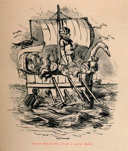 Rzymski żołnierz, z rzadkiego medalu, 1852 autorstwa John Leech