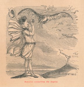 Romulus konsultujący się z sierpniem, 1852 autorstwa John Leech