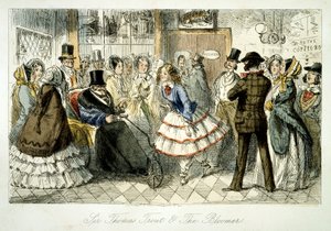 Biorąc wody w Handley Spa, 1845 autorstwa John Leech