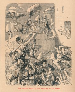 Cytadela uratowana przez gdakanie gęsi, 1852 autorstwa John Leech