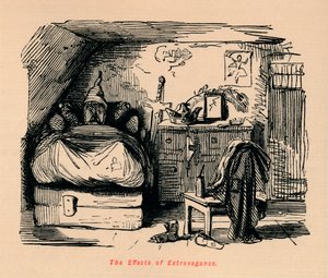 Skutki ekstrawagancji, ok. 1860, ok. 1860 autorstwa John Leech