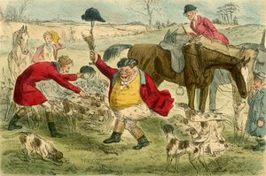 The Kill, w dniu The Cat & Custard Pot, c1854. autorstwa John Leech