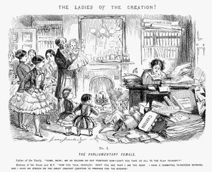 Kobieta sejmowa, 1850 autorstwa John Leech