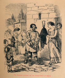 Rzymianie ubrani przez mieszkańców Kapui, 1852 autorstwa John Leech