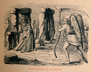 Czas wybijający druidów, ok. 1860, 1860 r autorstwa John Leech