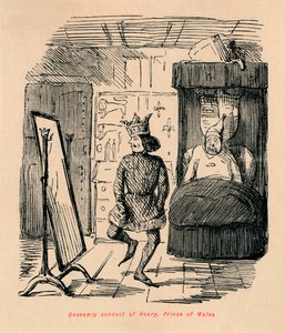 Niewłaściwe zachowanie Henryka, księcia Walii, ok. 1860, ok. 1860 autorstwa John Leech
