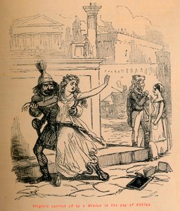 Virginia uprowadzona przez sługusa na żołd Appiusa, 1852 r. autorstwa John Leech