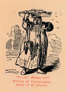 Tak! Makrela! Wilhelma z Trumpington, opata St. Albans, autorstwa John Leech