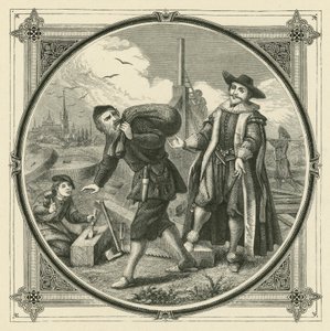 Cały młynek do zmielenia ziarna kukurydzy (grawerowanie) autorstwa John Leighton