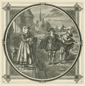 Z niechętnymi psami ciężko złapać zające (rycina) autorstwa John Leighton