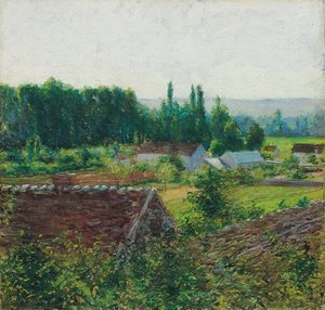 Gospodarstwa wiejskie w Giverny, ok. 1890 r. autorstwa John Leslie Breck