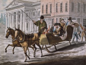 Scena zimowa w Filadelfii — w tle Bank Stanów Zjednoczonych, 1811-ok. 1813.
