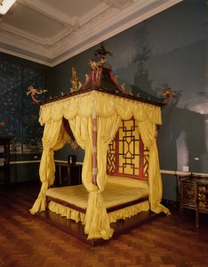 Łóżko z baldachimem, w stylu chińskim, 1750