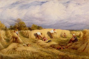 Żniwiarze, 1855 autorstwa John Linnell