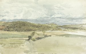 Krajobraz w północnej Walii, 1813 (wc nad grafitem na papierze) autorstwa John Linnell