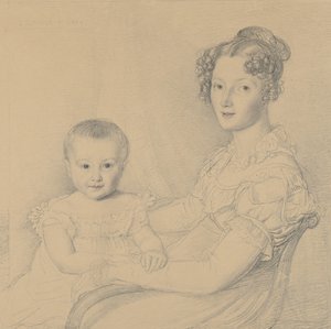 Portret matki z dzieckiem, 1823. autorstwa John Linnell