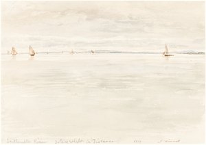 Żaglówki na rzece Southampton autorstwa John Linnell