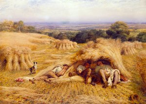Odpoczynek w południe, 1862 autorstwa John Linnell