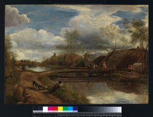 Rzeka Kennet, niedaleko Newbury, 1815 (olej na płótnie ułożony na desce) autorstwa John Linnell