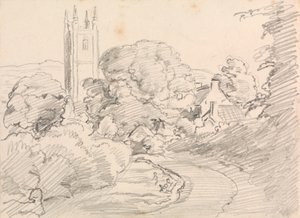 Wioska Widecombe autorstwa John Linnell