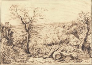 Drwale w lesie autorstwa John Linnell