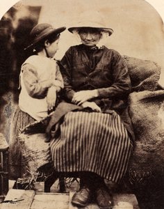 Słudzy w Rhagatt, Corwen, Północna Walia, c. 1860. autorstwa John Lloyd