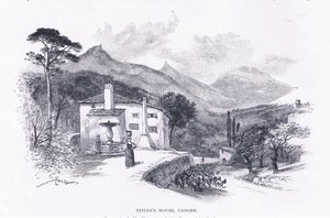 Dom Tycjana, Cadore, z The Magazine of Art 1893, Cassell and Company autorstwa John MacWhirter