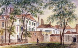 Widok domu i muzeum zmarłej księżnej Portland (1715-1785) 1796 (wc na papierze)