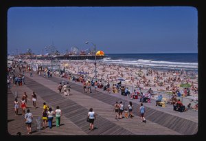 Promenada, plaża, molo z kasynem, Seaside Heights, New Jersey, USA