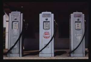 Olympic Gas Pumps, San Diego, Kalifornia, USA