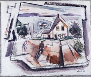 Deer Isle, Stonington, nr 10, Maine (akwarela i ołówek na papierze)