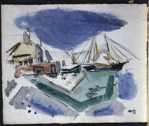Scena portowa autorstwa John Marin