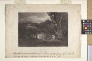 Raj - Podejście Archanioła Rafaela (mezzotinta) autorstwa John Marin