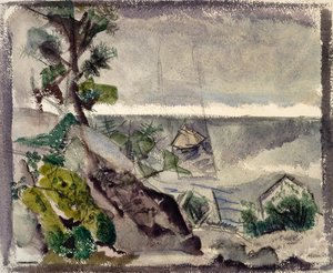 Mała żaglówka autorstwa John Marin